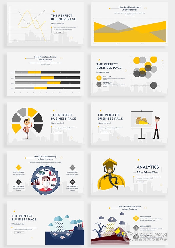 120页简约商务多用途PPT模板 - 顶尖PPT