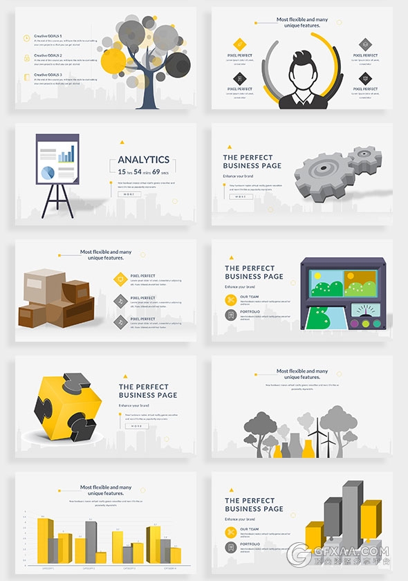 120页简约商务多用途PPT模板 - 顶尖PPT