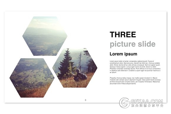 六边形组合创意简约PPT模板 - 顶尖PPT