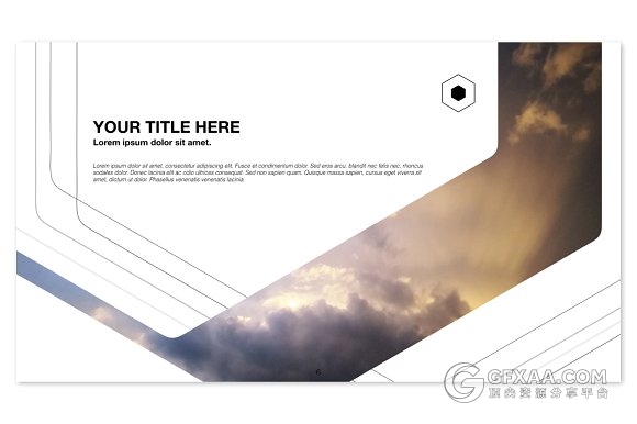 六边形组合创意简约PPT模板 - 顶尖PPT