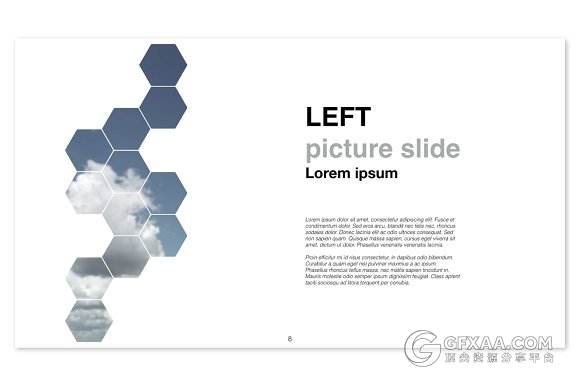 六边形组合创意简约PPT模板 - 顶尖PPT