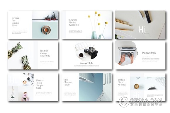75页简约文艺风格keynote画册模板 - 顶尖PPT