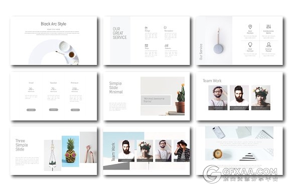 75页简约文艺风格keynote画册模板 - 顶尖PPT