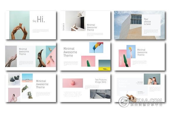 75页简约文艺风格keynote画册模板 - 顶尖PPT