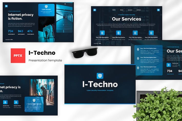 网络安全技术应用解决方案PPT模板 - 顶尖PPT