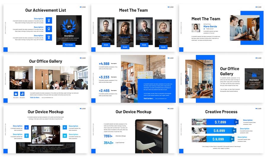科技网络讲述展示技术应用发展方案PPT模板 - 顶尖PPT
