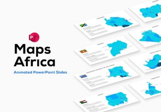 非洲各个国家地图图形PPT目的 - 顶尖PPT
