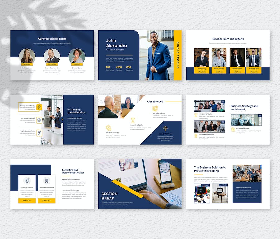 企业机构业务服务展示PPT演示模板 - 顶尖PPT