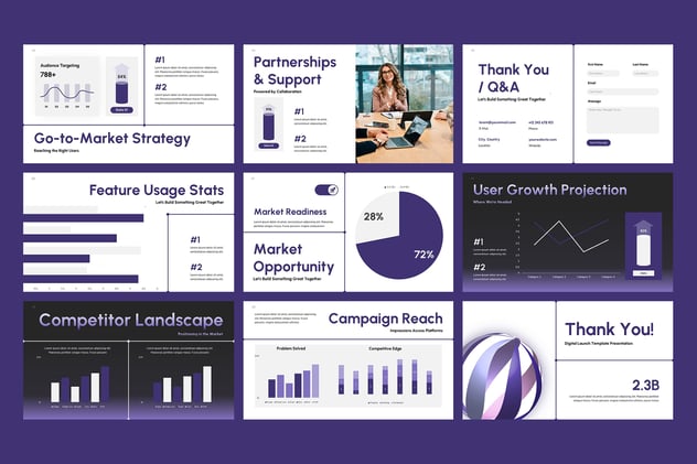 数字领域产品发布展示PPT模板 - 顶尖PPT