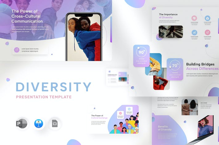 多样性包容主题建设Keynote模板 - 顶尖PPT