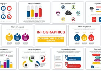 彩色数据信息图表多用途PPT模板 - 顶尖PPT