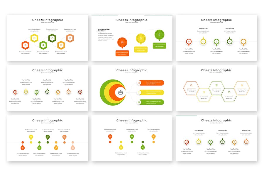 时间线流程图信息图表keynote模板 - 顶尖PPT