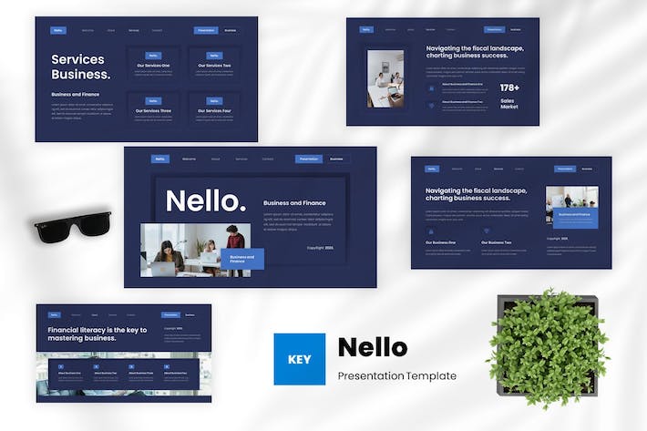 金融商务企业发展方案Keynote模板 - 顶尖PPT
