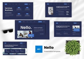 金融商务企业发展方案Keynote模板 - 顶尖PPT