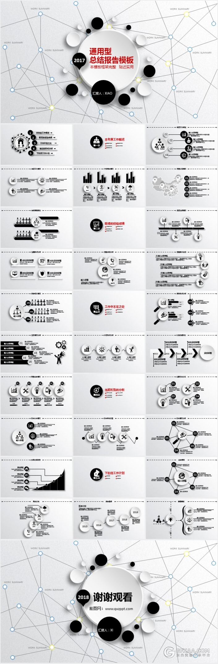 微粒体通用总结报告PPT模板 - 顶尖PPT