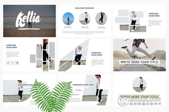 116页白底简约时尚风格PPT模板 - 顶尖PPT