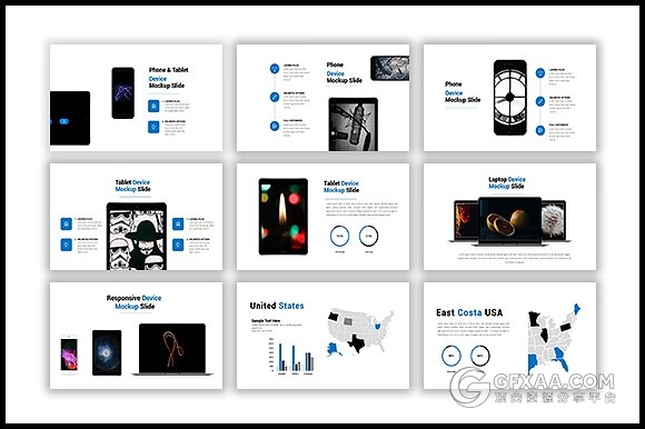 90多页简约大气图片展示风格PPT模板 - 顶尖PPT