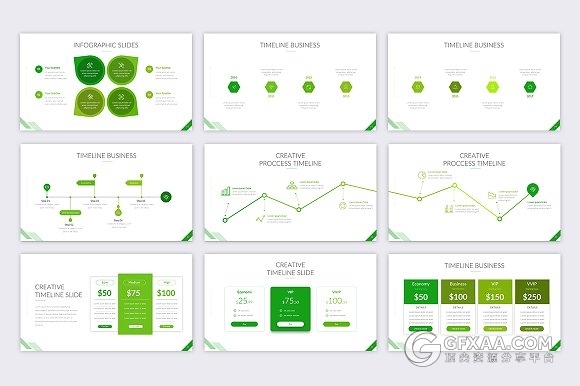 24种配色主题扁平化商务ppt模板 - 顶尖PPT