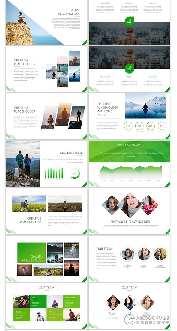 20种配色文件70多页卡通清新风格PPT模板 - 顶尖PPT