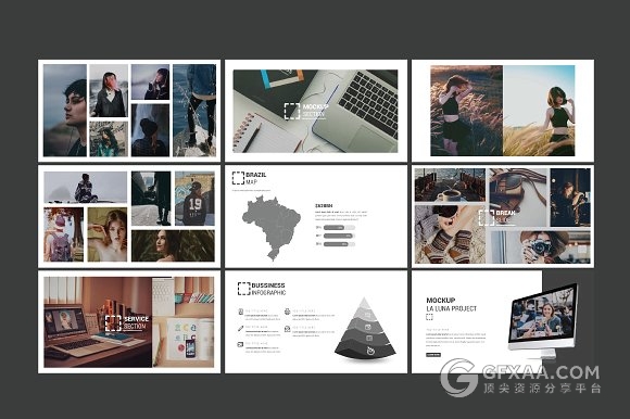 简约大气图片排版风格keynote模板 - 顶尖PPT