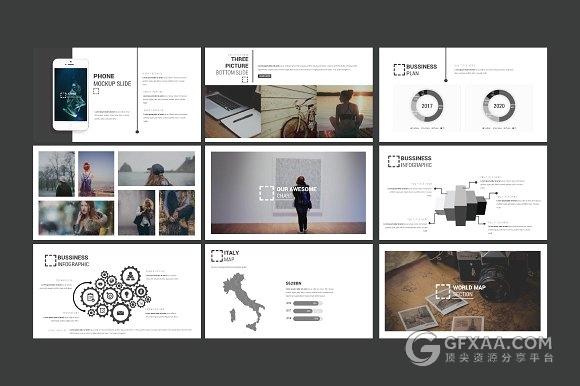 简约大气图片排版风格keynote模板 - 顶尖PPT