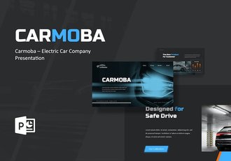 电动汽车公司发展项目介绍新能源汽车主题PPT模板 - 顶尖PPT