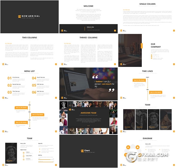 30页3种配色团队介绍通用PPT模板 - 顶尖PPT