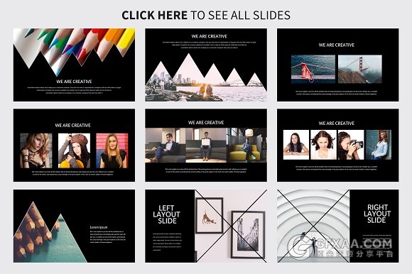 120多页黑色大气简约商务PPT模板 - 顶尖PPT