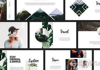 100页简约大气摄影图片展示keynote模板 - 顶尖PPT