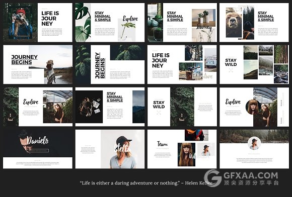 100页简约大气摄影图片展示keynote模板 - 顶尖PPT
