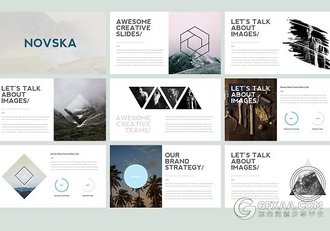 100全高清多页简约大气商务PPT模板 - 顶尖PPT