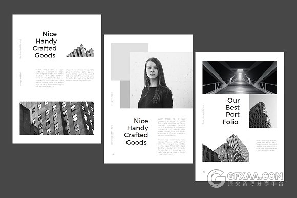 30多页A4规格简约白底风格PPT模板 - 顶尖PPT