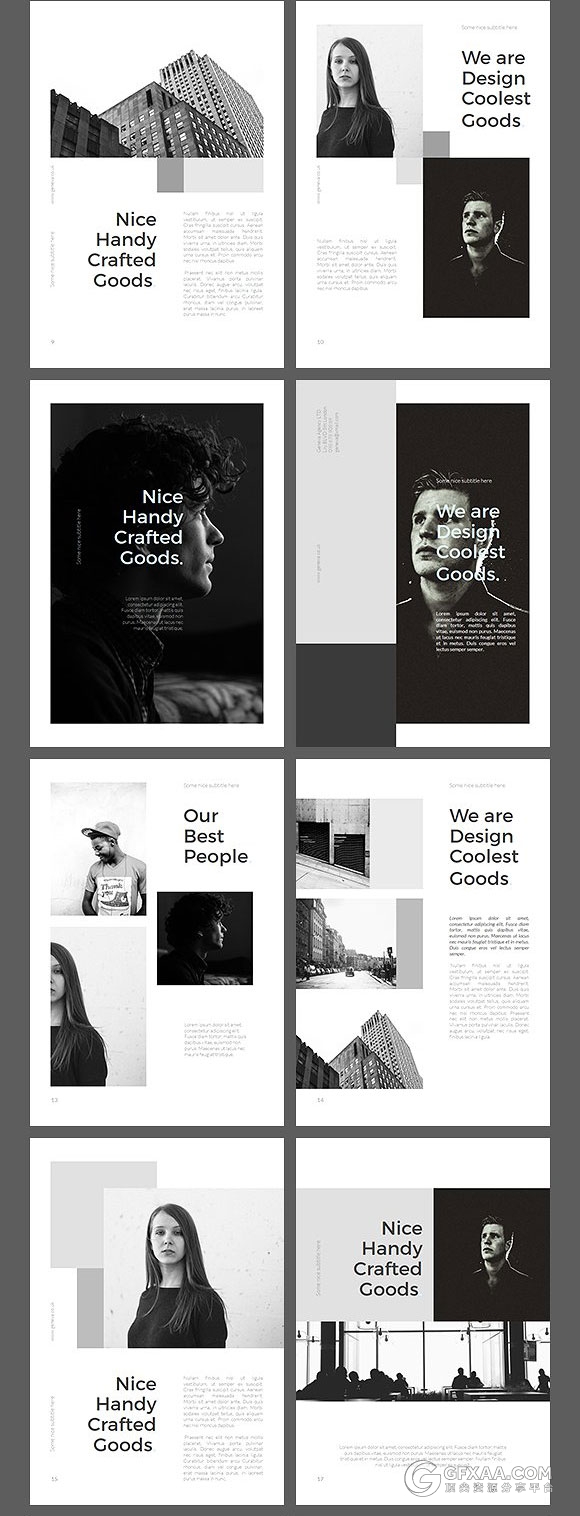 30多页A4规格简约白底风格PPT模板 - 顶尖PPT