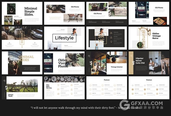 120页简约白底摄影图片展示PPT模板 - 顶尖PPT