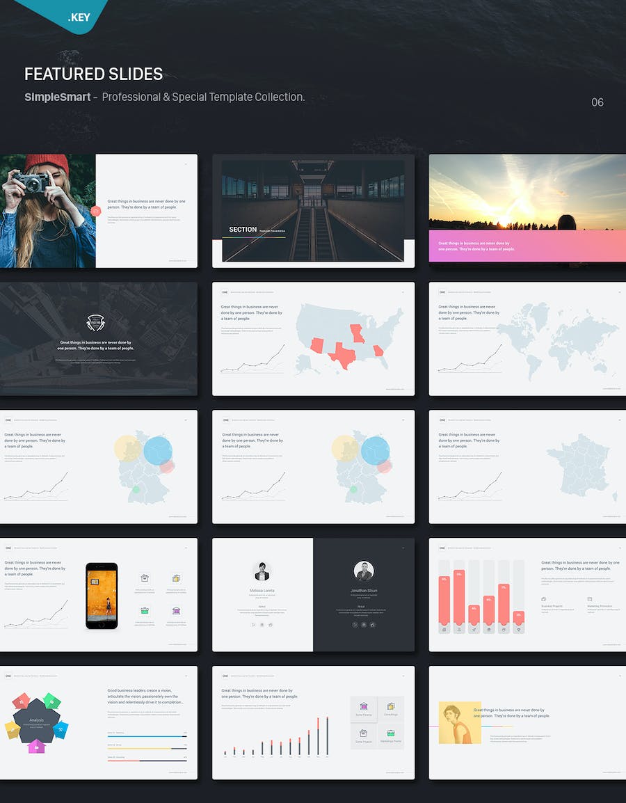 广告公司创意机构作品展示团队介绍通用keynote模板 - 顶尖PPT