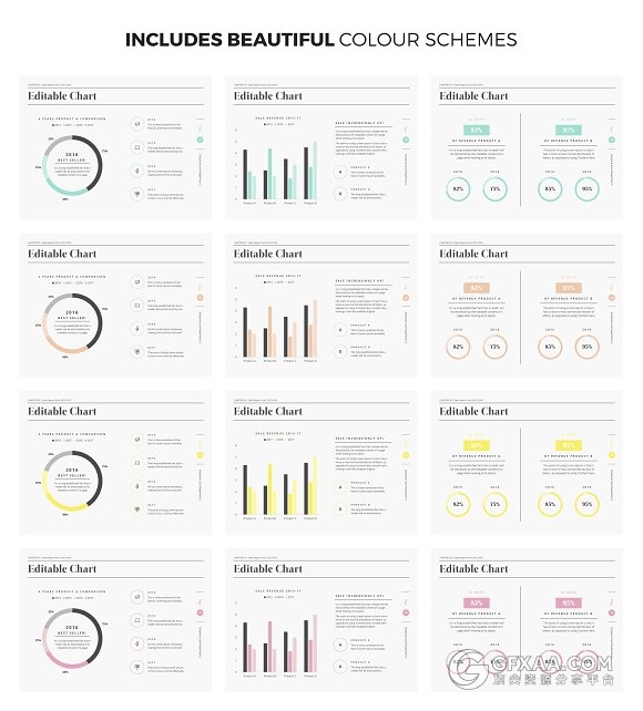 欧美简约大气工作总结分析ppt模板 - 顶尖PPT