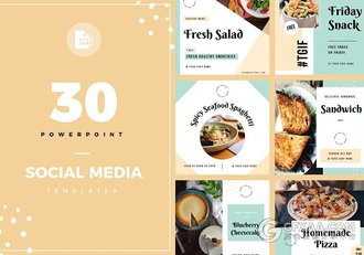 30页手机端美食餐饮多用途PPT模板 - 顶尖PPT