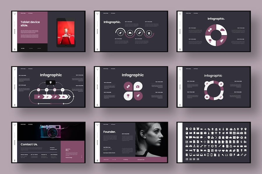 时尚潮流品牌产品展示Keynote模板 - 顶尖PPT