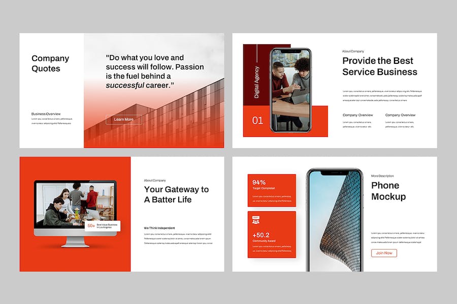 先进现代商业PPT幻灯片 - 顶尖PPT