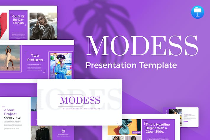 欧美时尚流行风格keynote模板 - 顶尖PPT