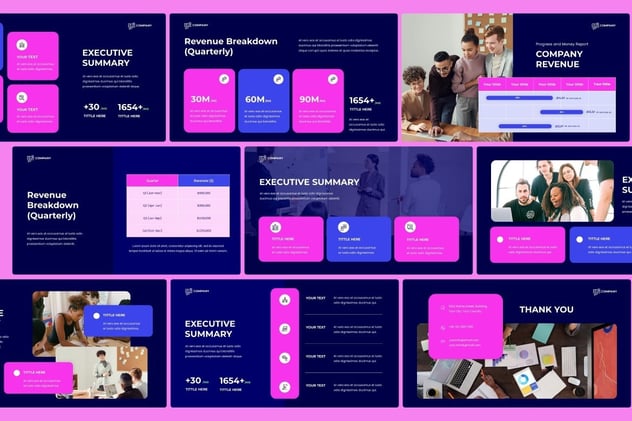 深色版本商业汇报提案战略沟通keynote模板 - 顶尖PPT