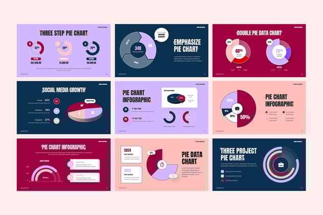 饼图数据分析展示可视化PPT模板 - 顶尖PPT