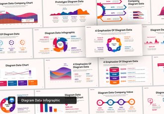 彩色图表数据报告keynote模板 - 顶尖PPT