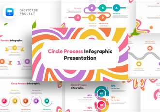 彩色步骤流程图形keynote模板 - 顶尖PPT