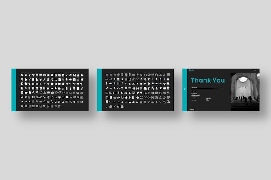 黑色系创意公关公司团队人员介绍商业风格PPT模板 - 顶尖PPT