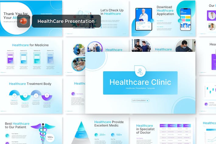 医疗保健诊所服务宣传推广PPT模板 - 顶尖PPT