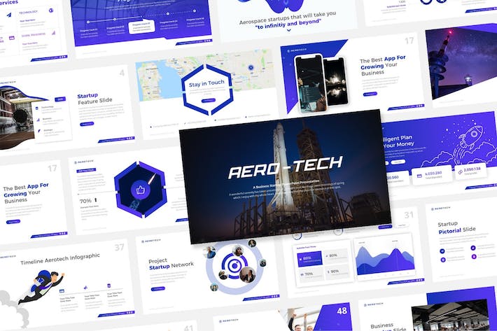 航空航天技术PPT模板 - 顶尖PPT