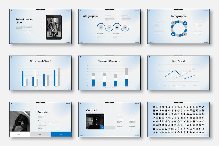 商务企业组织讲述展示Keynote模板 - 顶尖PPT