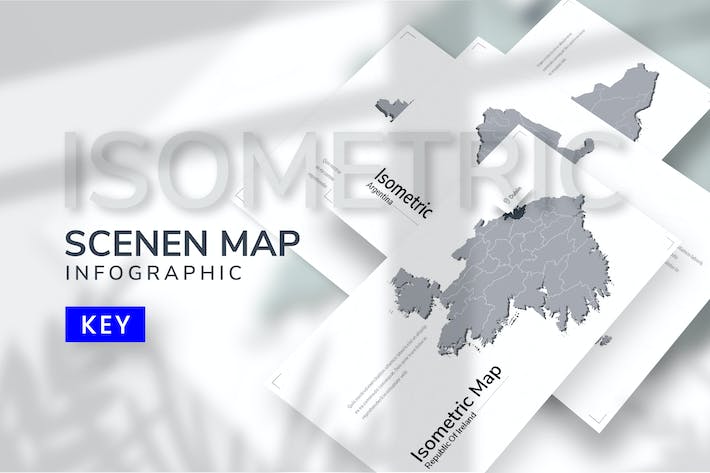 高级感场景等轴测地图设计Keynote模板 - 顶尖PPT
