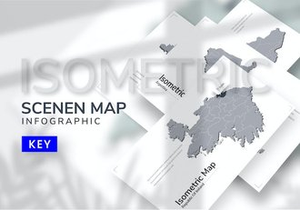 高级感场景等轴测地图设计Keynote模板 - 顶尖PPT